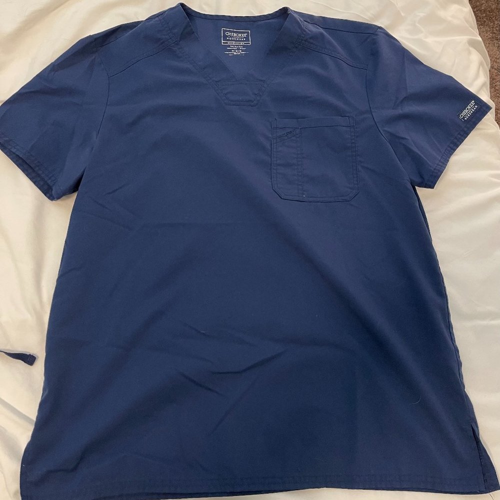 Navy Cherokee Workwear Revolution Scrub Set (M)